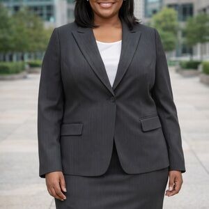 John Meyer Collection Black Pinstripe Women's Blazer